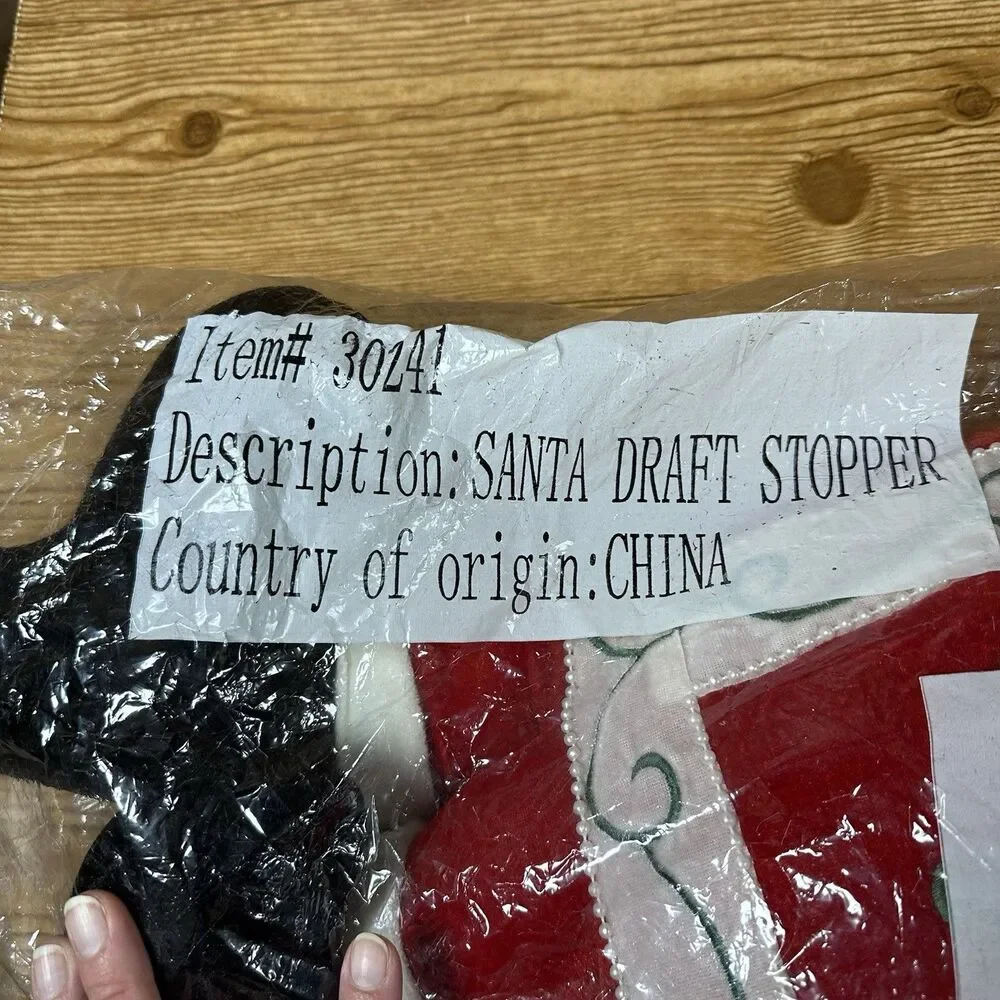 Santa Clause Door‎ Draft Stopper Fleece Plush Weighted 34”